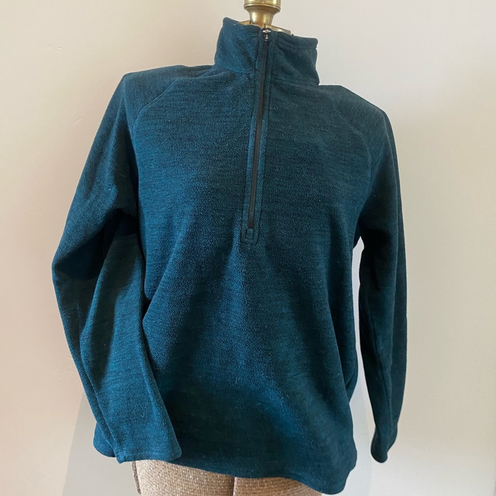 Eddie Bauer Blue Zip Up Sweater fleece